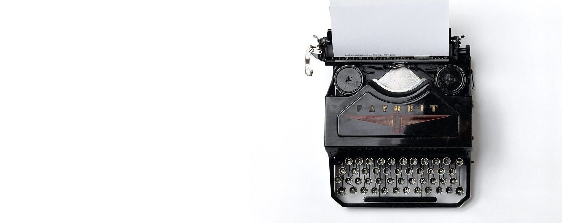 Retro black typewriter